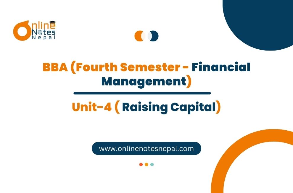 Unit IV: Raising Capital